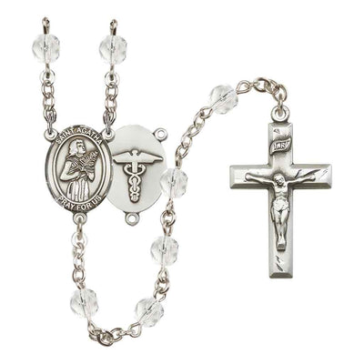 St. Agatha Nurse Birthstone Rosary in Crystal, Bliss Manufacturing