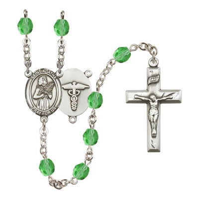 St. Agatha Nurse Birthstone Rosary in Peridot, Bliss Manufacturing