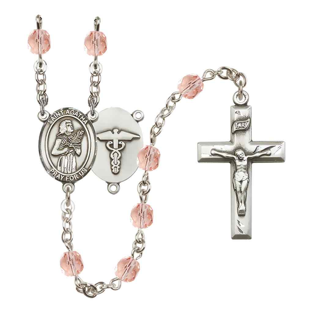St. Agatha Nurse Birthstone Rosary (view 11), Bliss Manufacturing
