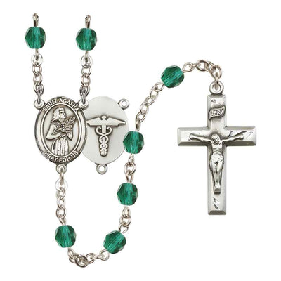 St. Agatha Nurse Birthstone Rosary in Zircon, Bliss Manufacturing