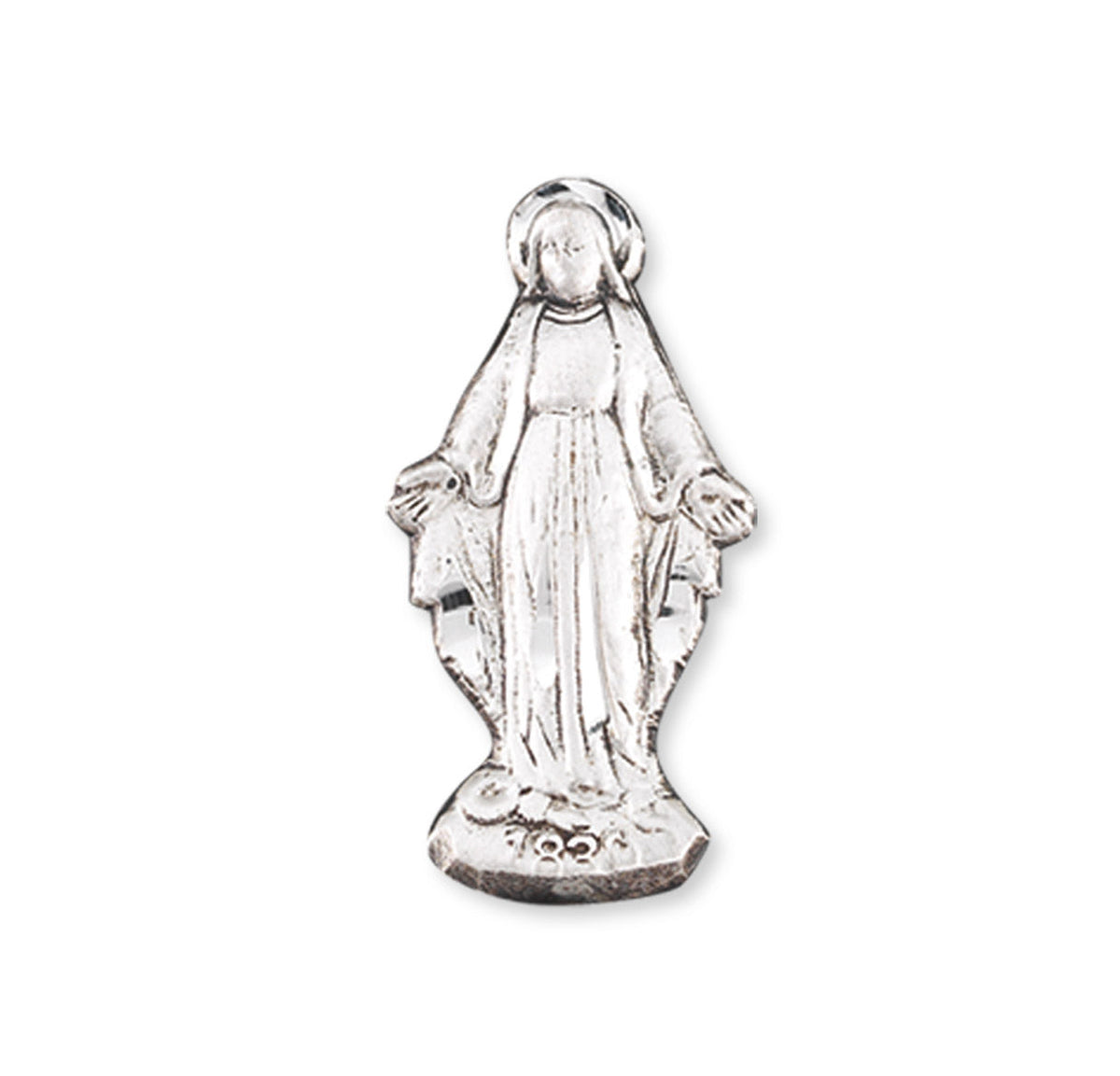 HMH Religious Our Lady of Grace Sterling Silver Lapel Pin w/Deluxe Screw